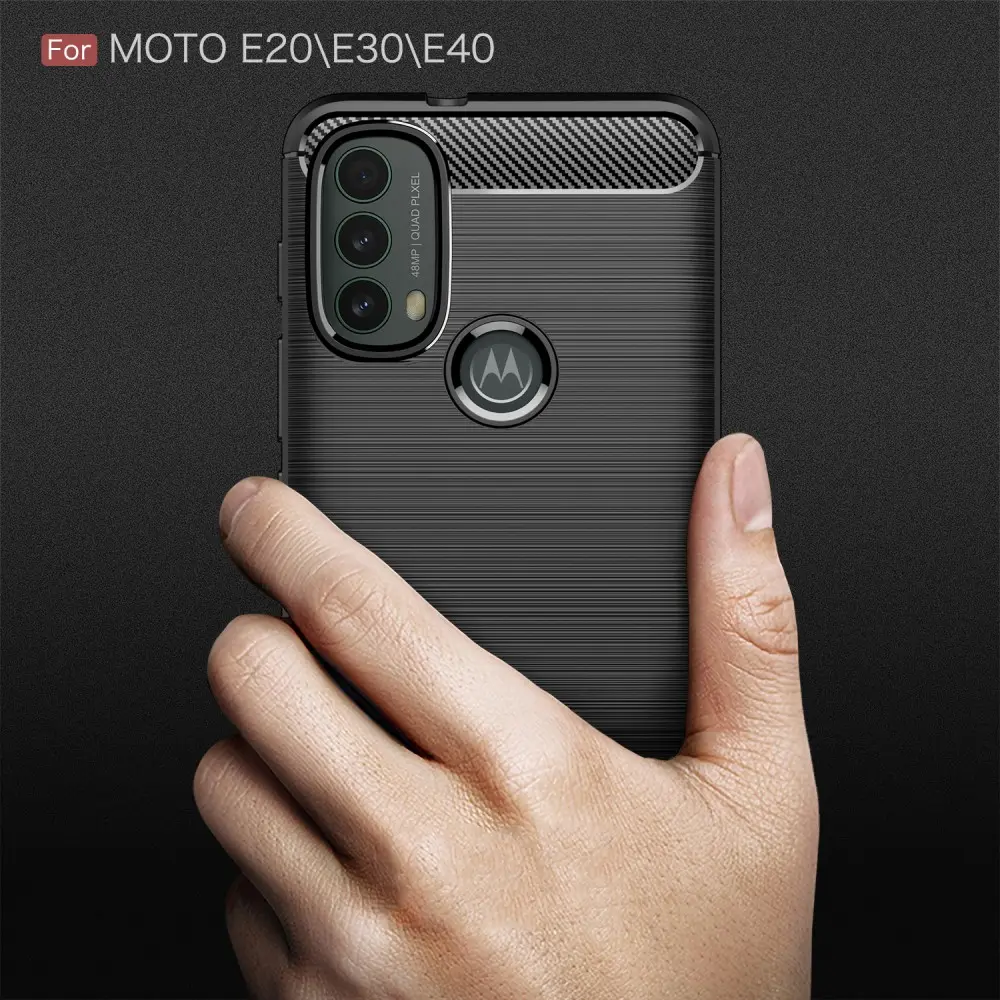 Motorola Moto E40/Moto E20 Skal TPU Brushed Svart