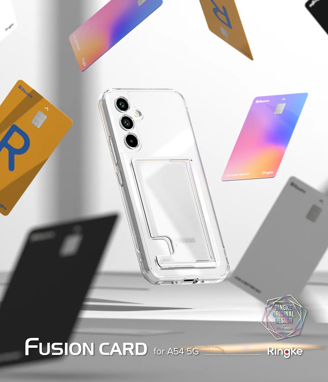 Fusion Card Case Samsung Galaxy A54 Genomskinlig