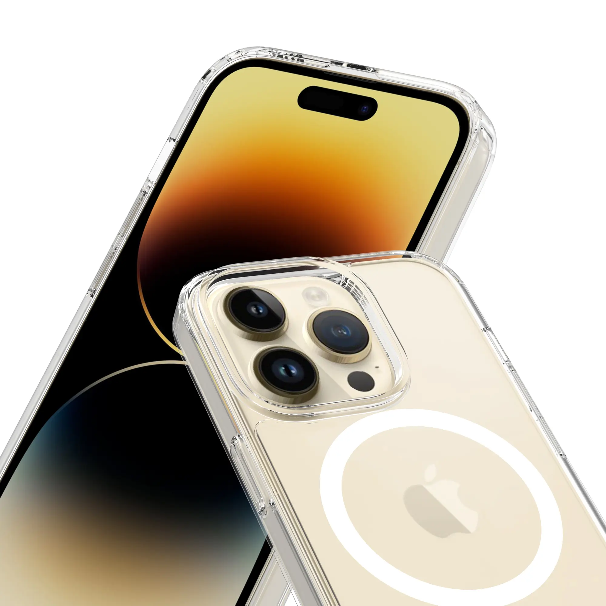 Hybridskal MagSafe iPhone 14 Pro Max Genomskinlig