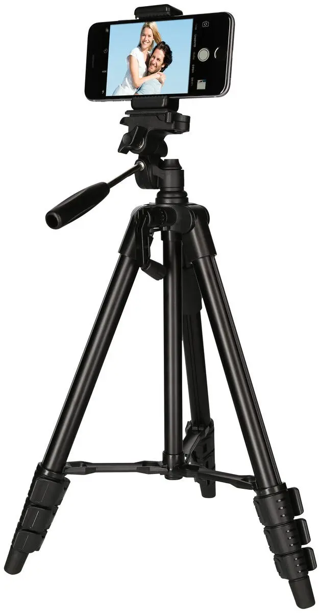 Kamerastativ med tripod och fjärrutlösare, Svart