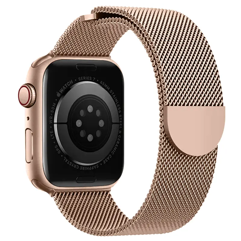 Armband Milanese Apple Watch Series 12 43mm Roséguld