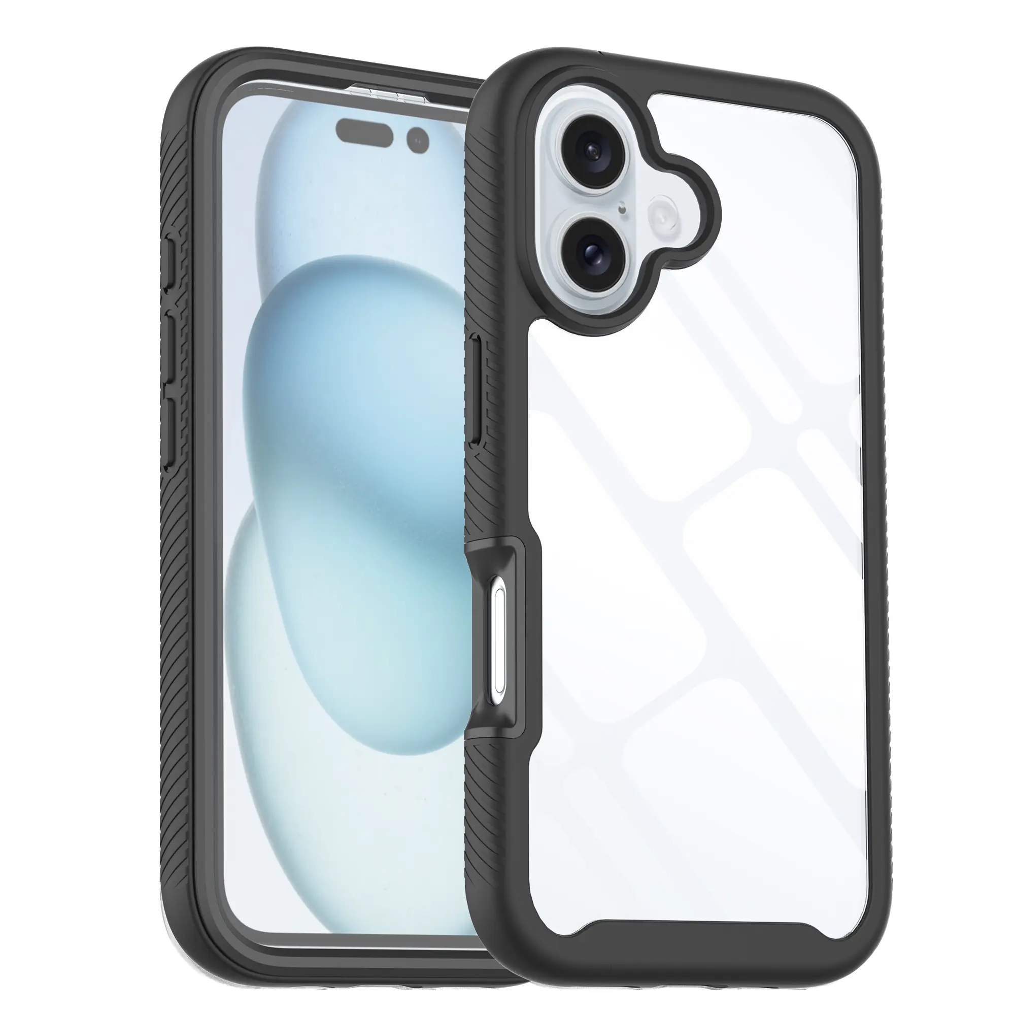 Full Protection Case iPhone 16 Svart/transparent