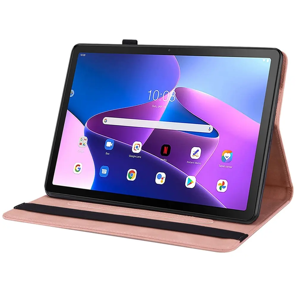 Läderfodral Fjärilar Lenovo Tab M10 (3rd Gen) Rosa