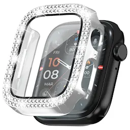 Full Cover Case Rhinestone Apple Watch SE 3 40mm Sølv