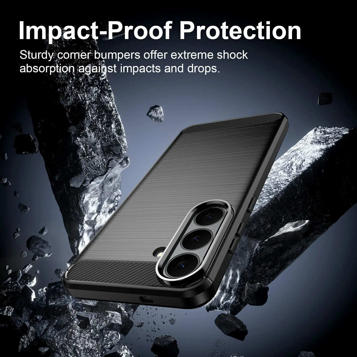 Samsung Galaxy S26 FE Skal TPU Brushed Svart