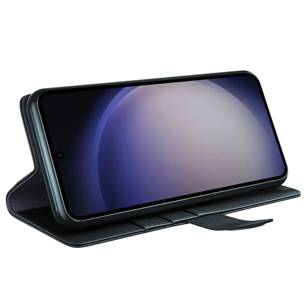 Äkta Läderfodral Samsung Galaxy S24 Ultra Svart