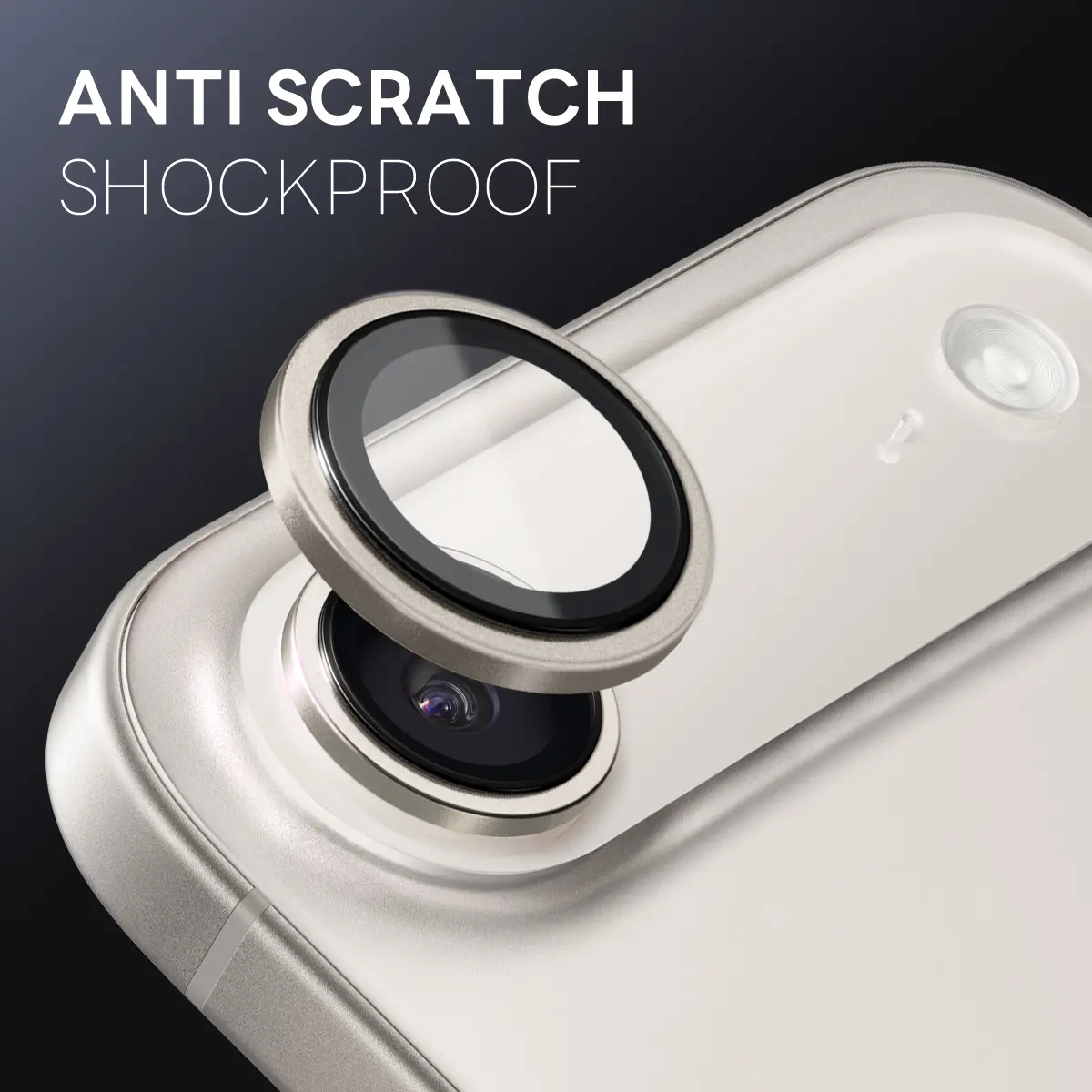 Linsskydd Härdat Glas Aluminium iPhone Air Grå