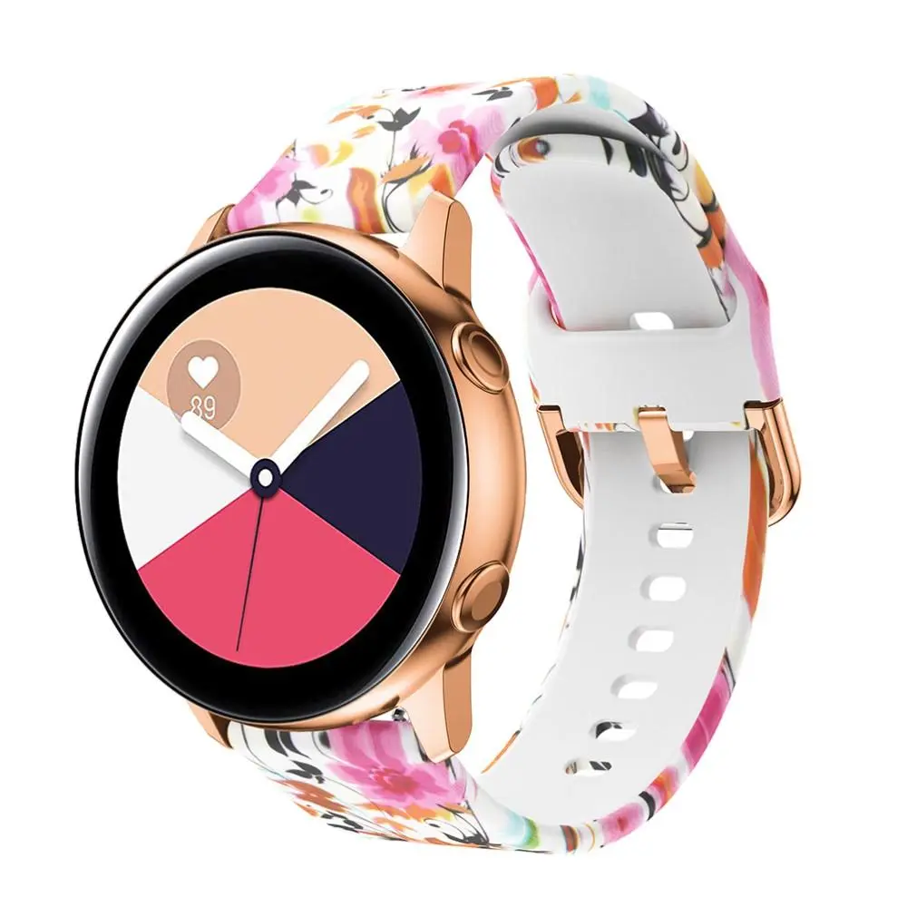 Samsung Galaxy Watch 42mm Reim Silikon Blommor
