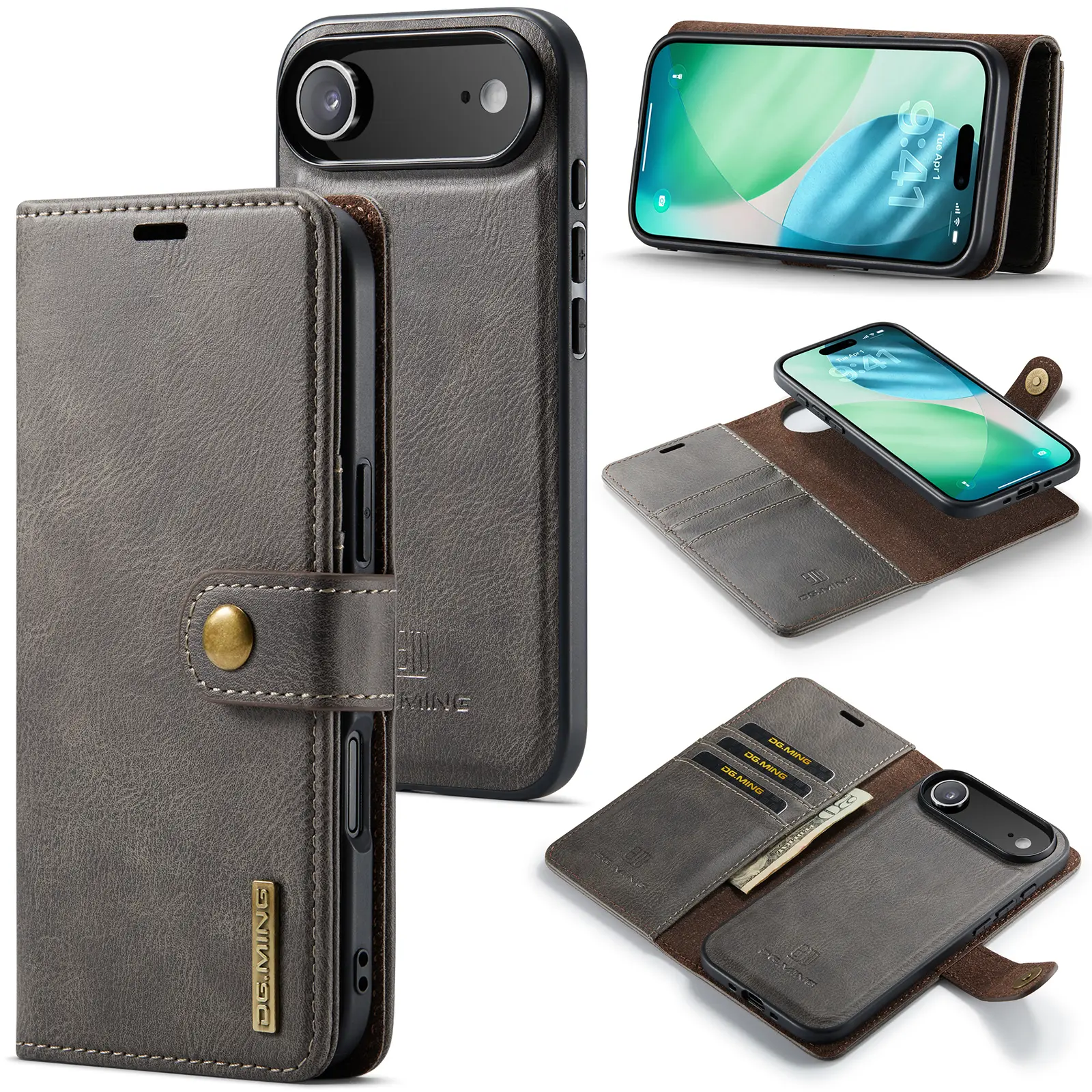 Magnet Wallet iPhone Air Brown