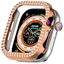 Apple Watch Series 10 46mm Rhinestone cover rose guld