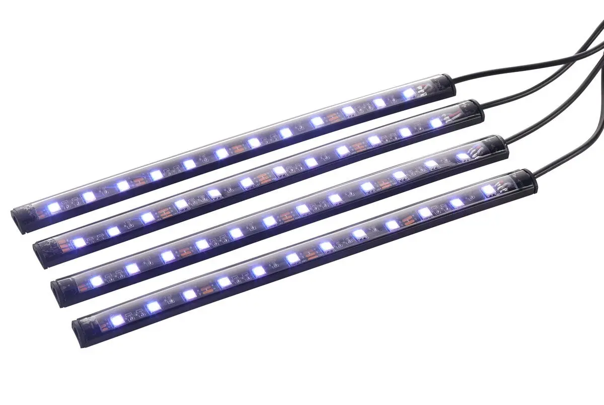 Auton sisävalaistus, RGB LED-nauha (4 kpl)