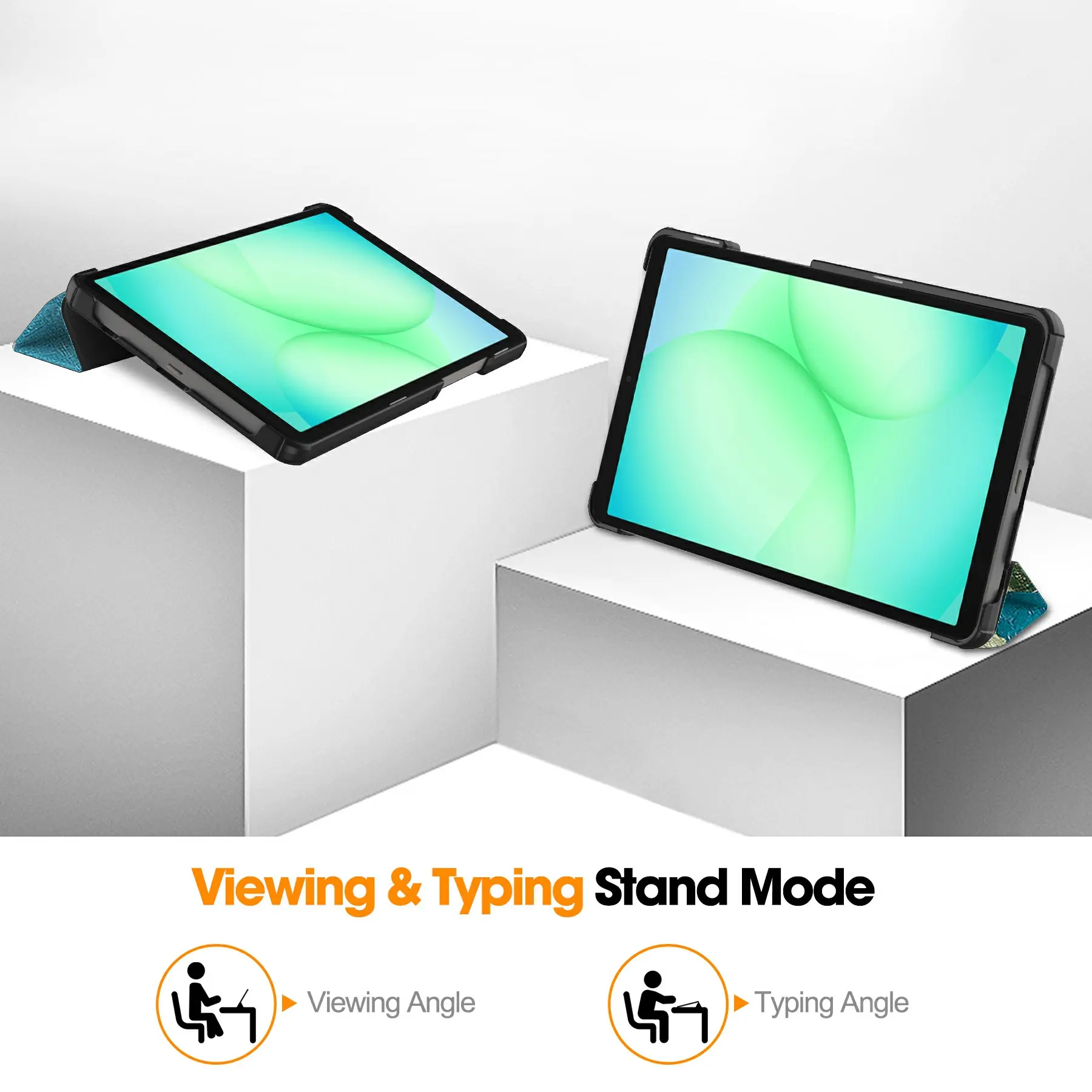 Fodral Tri-fold Samsung Galaxy Tab A11 - Körsbärsblommor