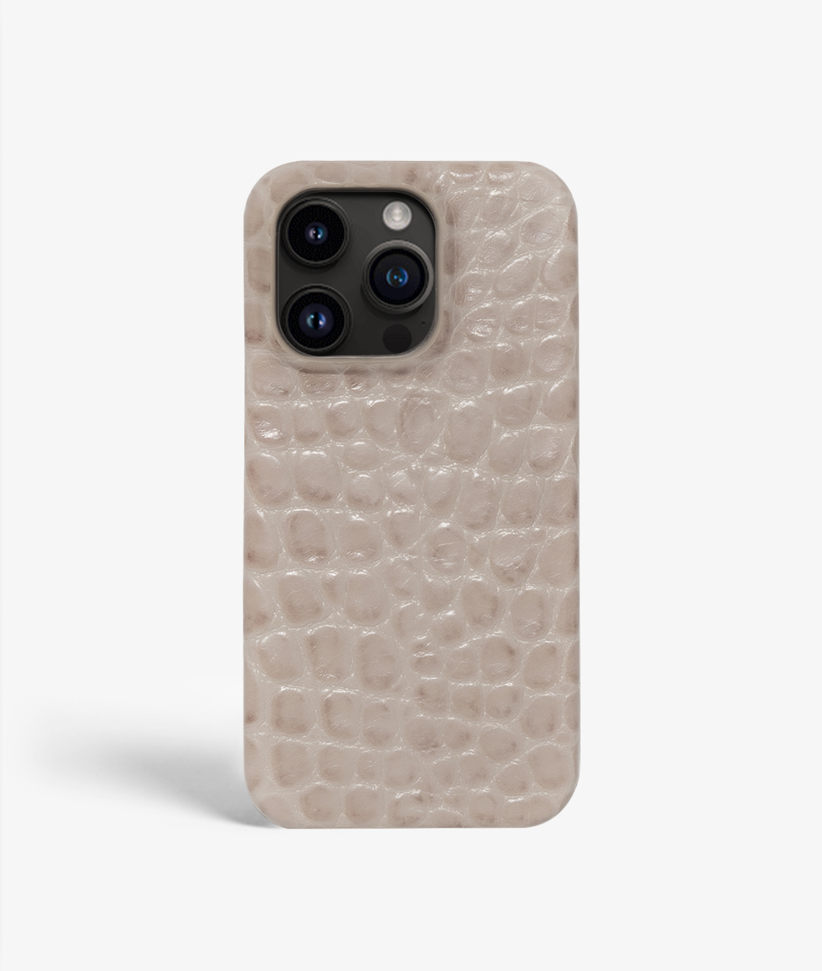 The Case Factory iPhone 14 Pro Deksel Small Croco Grå