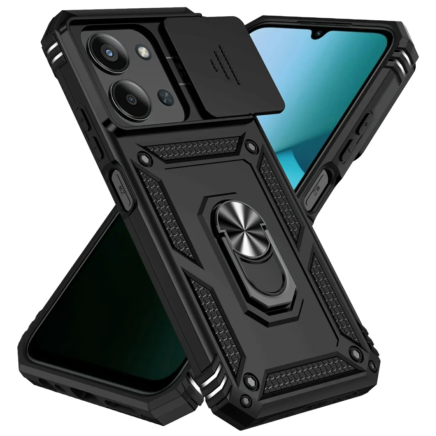 Hybridskal Ring + Kameraskydd Xiaomi Redmi 15C Svart