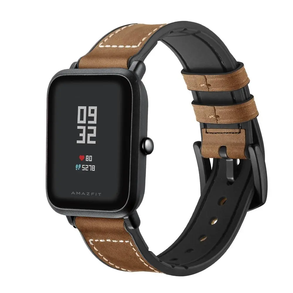 Premium Læderrem Amazfit GTS/GTS 2 Brun