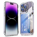 Hybridcover Kortholder iPhone 15 Pro Max Gennemsigtig