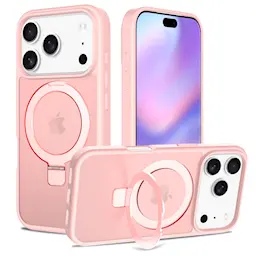 iPhone 17 Pro Magnetic hybridskal med ställfunktion, Rosa