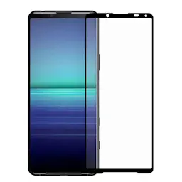 Full-fit Hærdet Glas Skærmbeskytter Sony Xperia 5 II sort