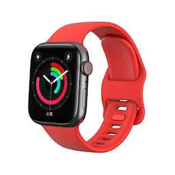 Silikoniranneke Apple Watch Series 8 45mm Punainen
