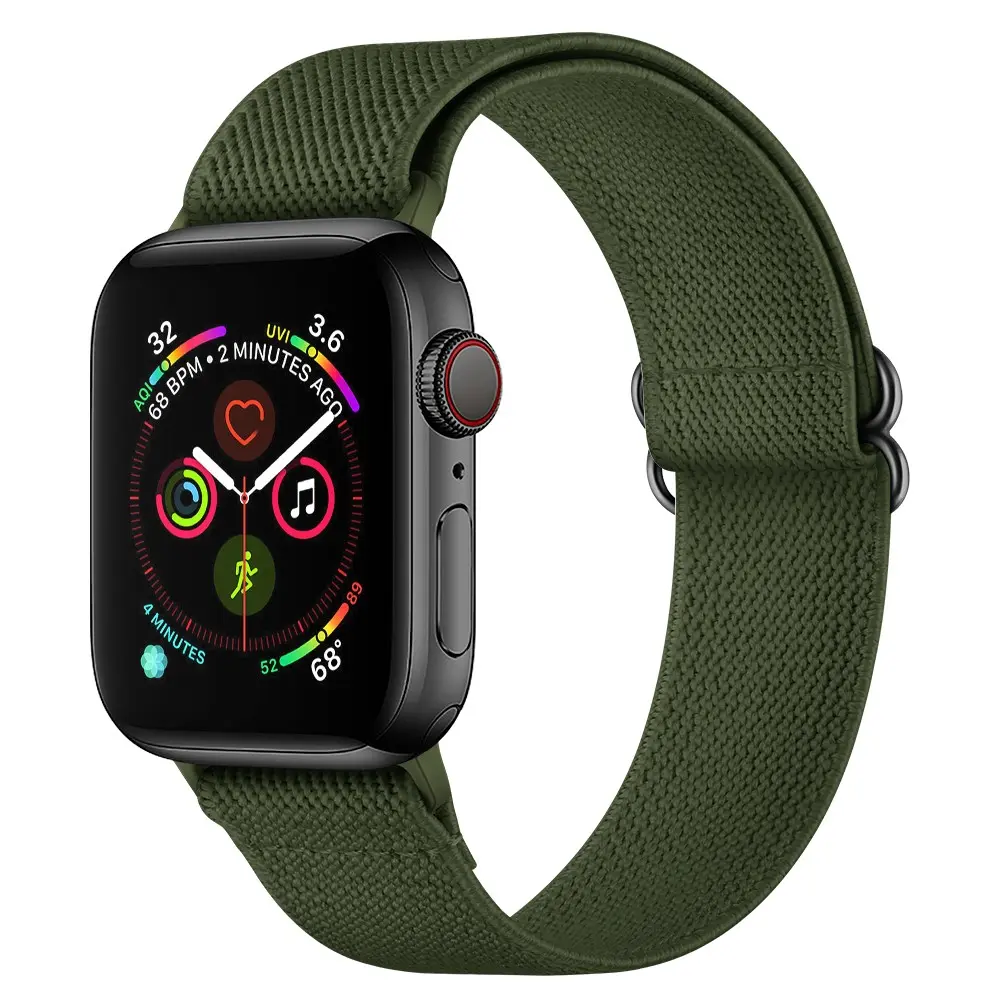 Apple Watch Series 1-3 42mm Elastisk armbånd, Grønn
