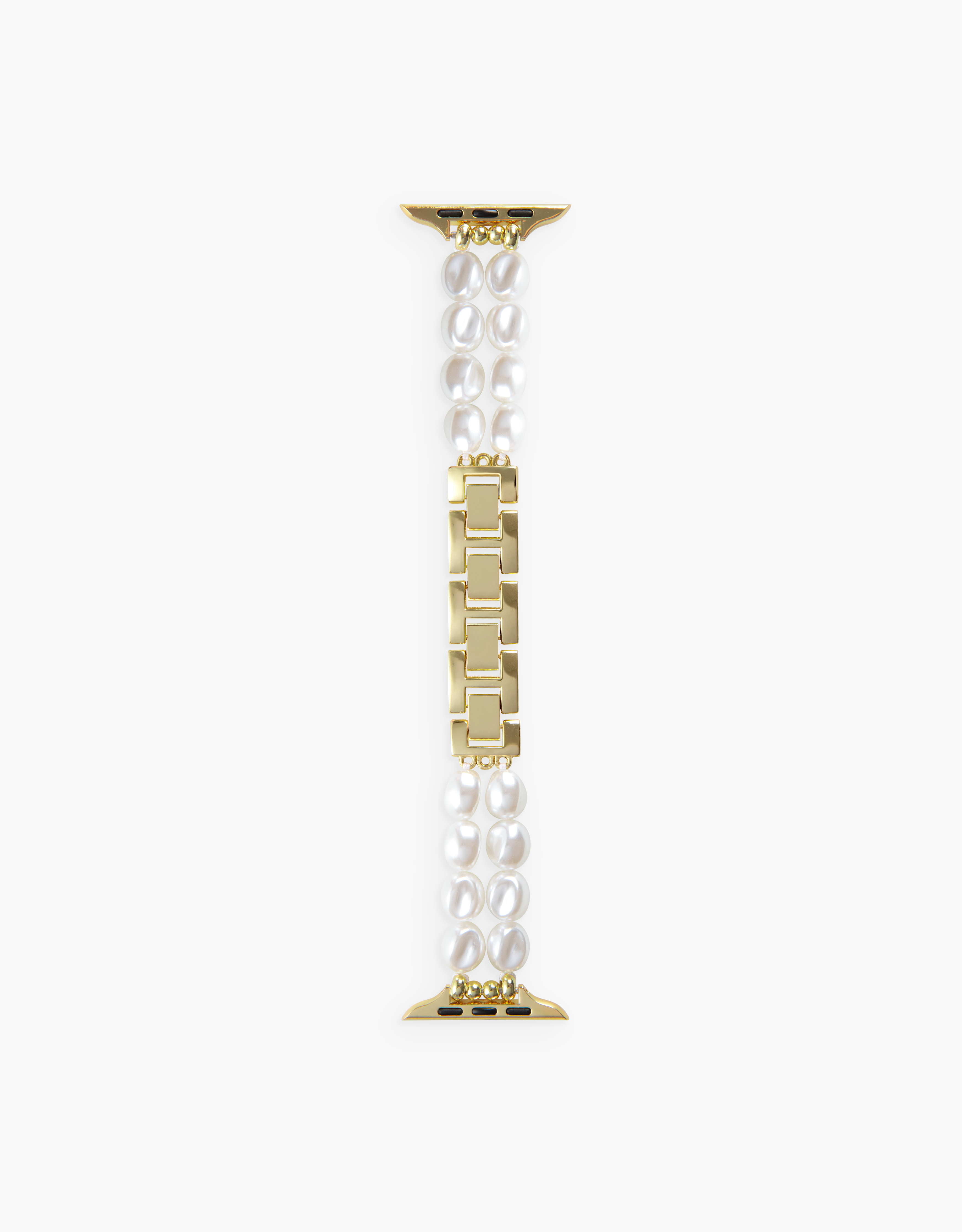 Beaded Watch Band  Apple Watch Series 8 41mm Classy White Pearl