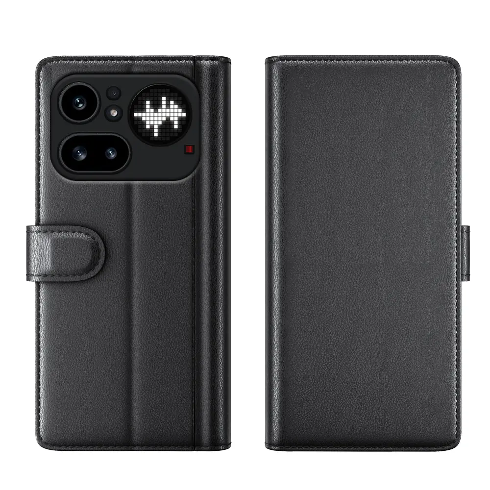 Äkta Läderfodral Nothing Phone 4a Pro Svart