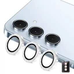 Glitter Linsebeskyttelse Aluminium Samsung Galaxy S26 Sølv