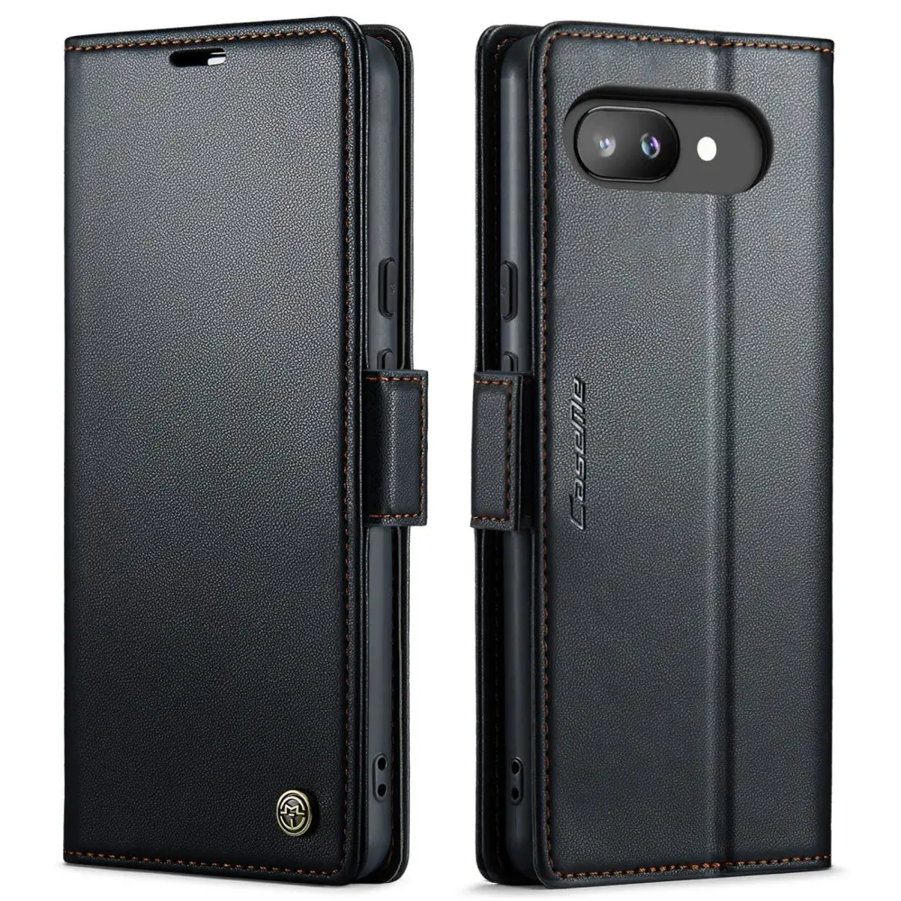 Slim Plånboksfodral RFID-skydd Google Pixel 9a Svart