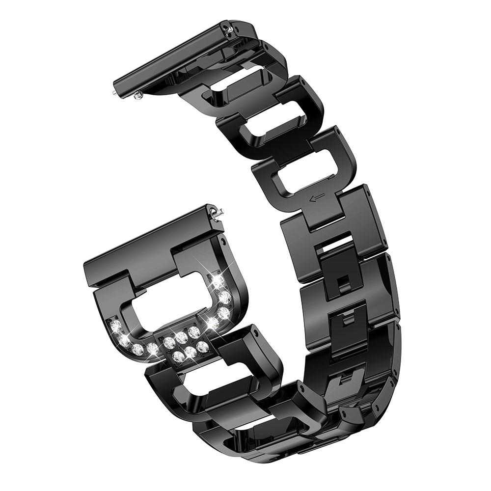Rhinestone Bracelet Garmin Venu Sq/Sq 2 Svart - Klokkereim