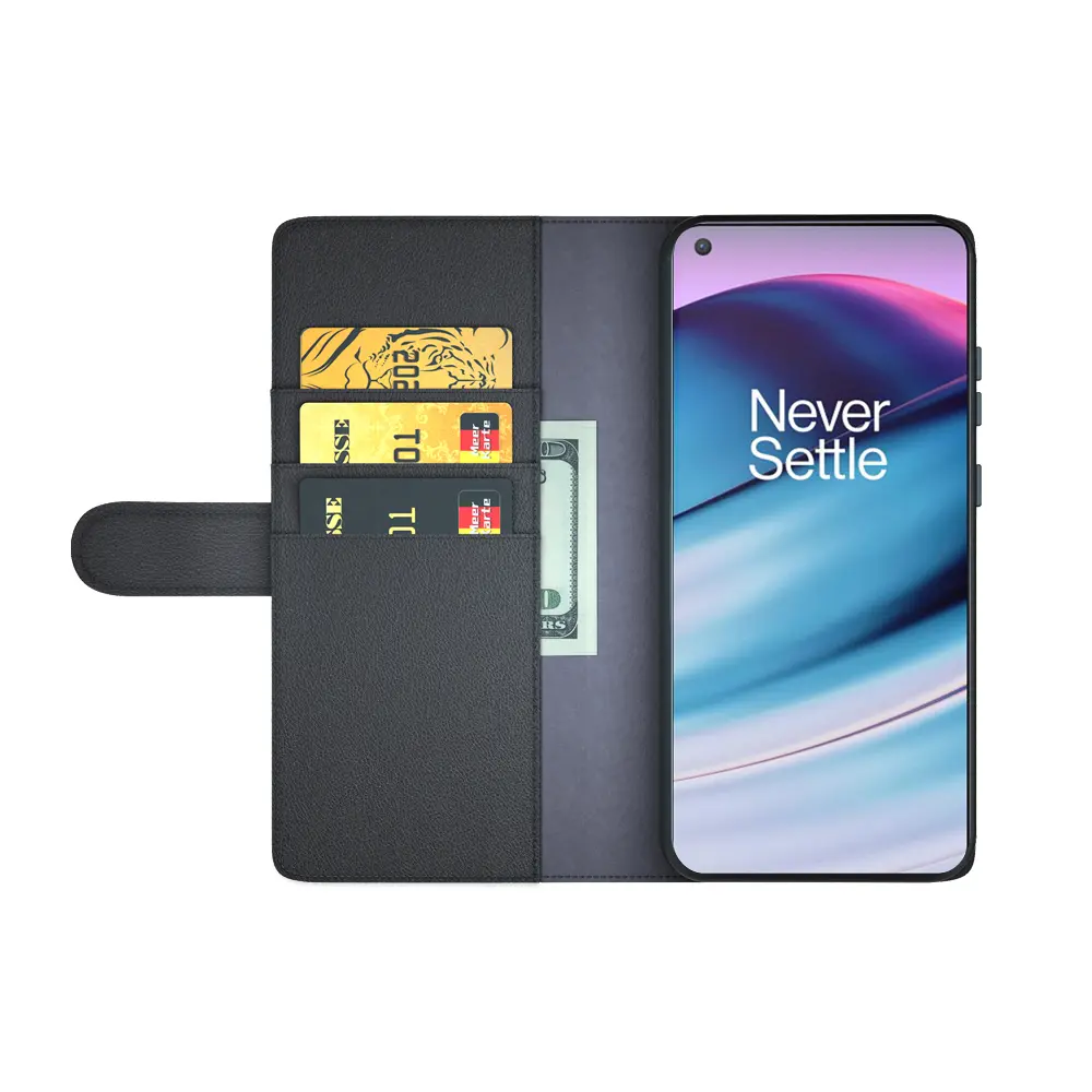 Äkta Läderfodral  OnePlus Nord CE 5G Svart