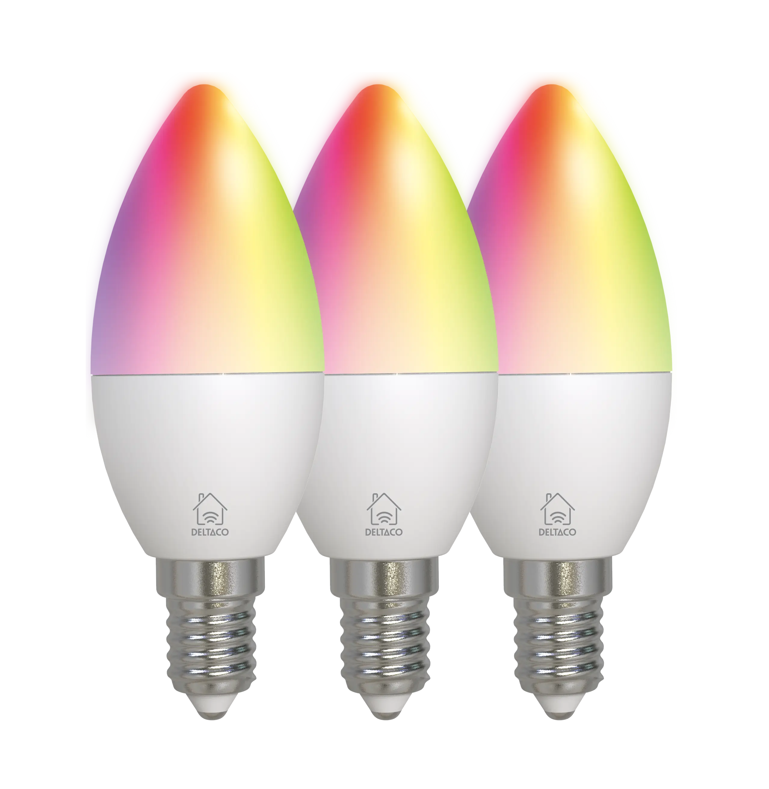 3-pak Smarte LED-pærer RGB 4.9W