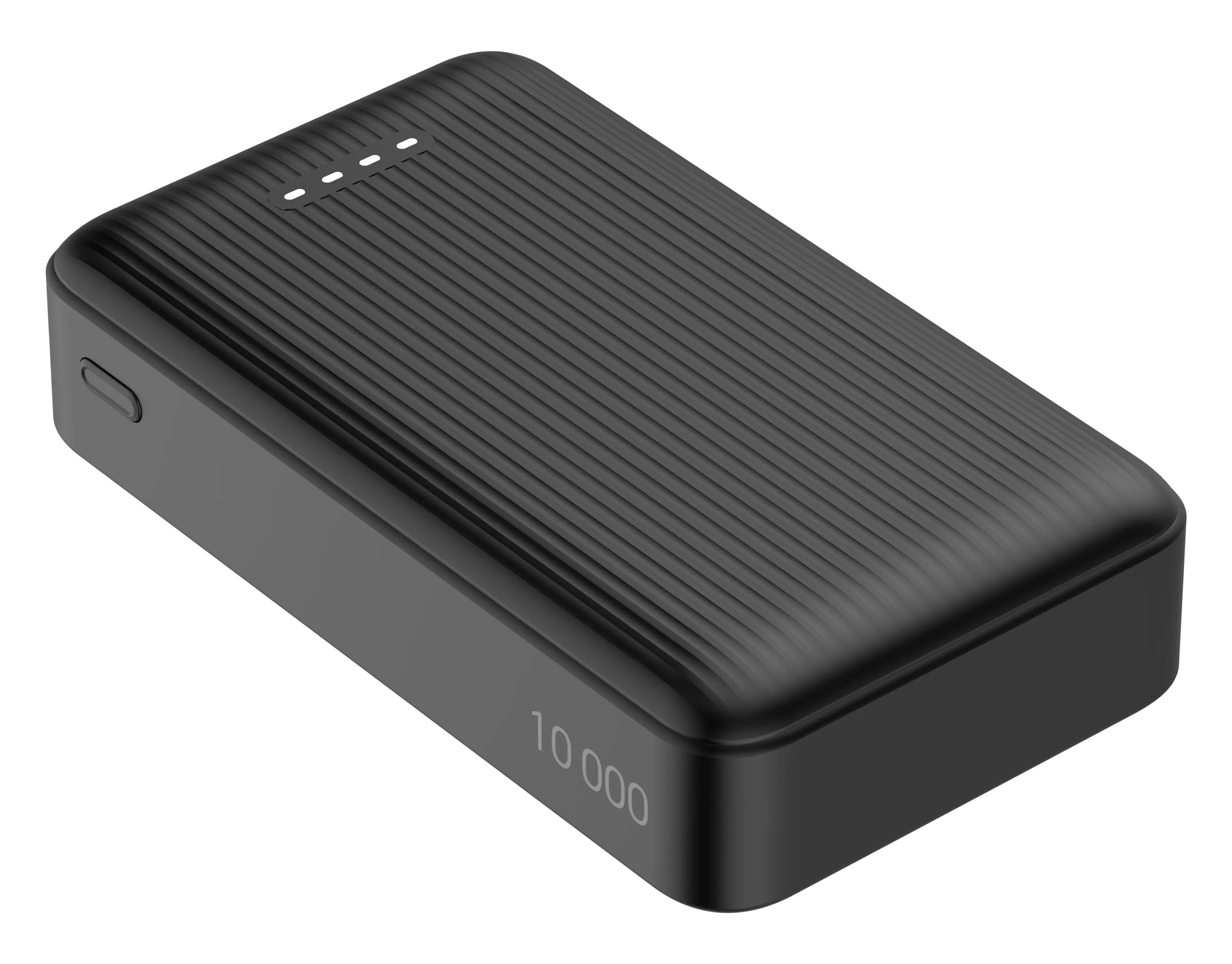 Powerbank med integrerad USB-C-kabel 10000 mAh PD 20W Svart