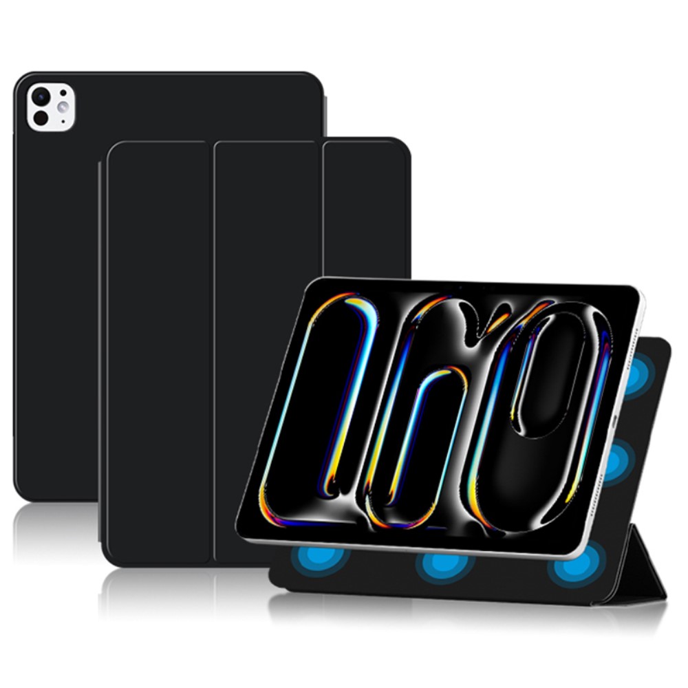 Apple iPad Pro 13 8th Gen (2025) Kotelo Tri-fold Magnetic musta