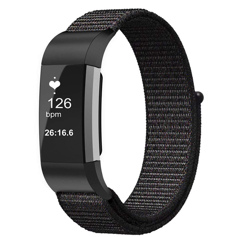 Fitbit Charge 4/Charge 3 Reim i nylon, Svart