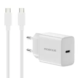 Komplett lader Google Pixel 11 - 2m kabel og vegglader USB-C Hvit