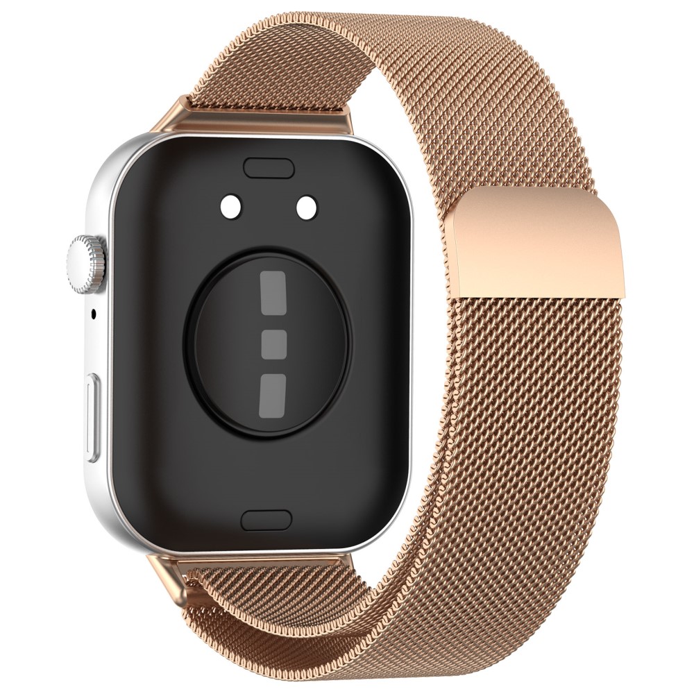Huawei Watch Fit 3 Reim Milanese Loop Rosegull - Luksuriøst armbånd med magnetisk lukking - Rustfritt stål