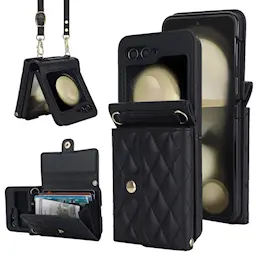 Quilted RFID blocking Pung Taske Samsung Galaxy Z Flip 6 Sort