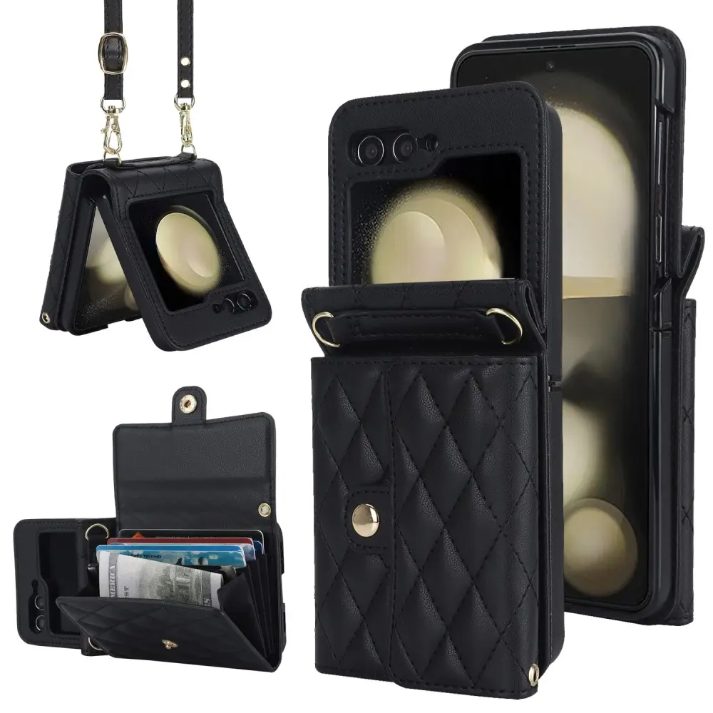 Quilted RFID blocking Pung Taske Samsung Galaxy Z Flip 7 FE Sort