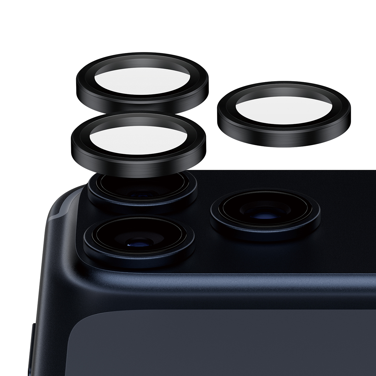PanzerGlass iPhone 16 Pro Max Hoops Ceramic II Camera Lens Protector Black