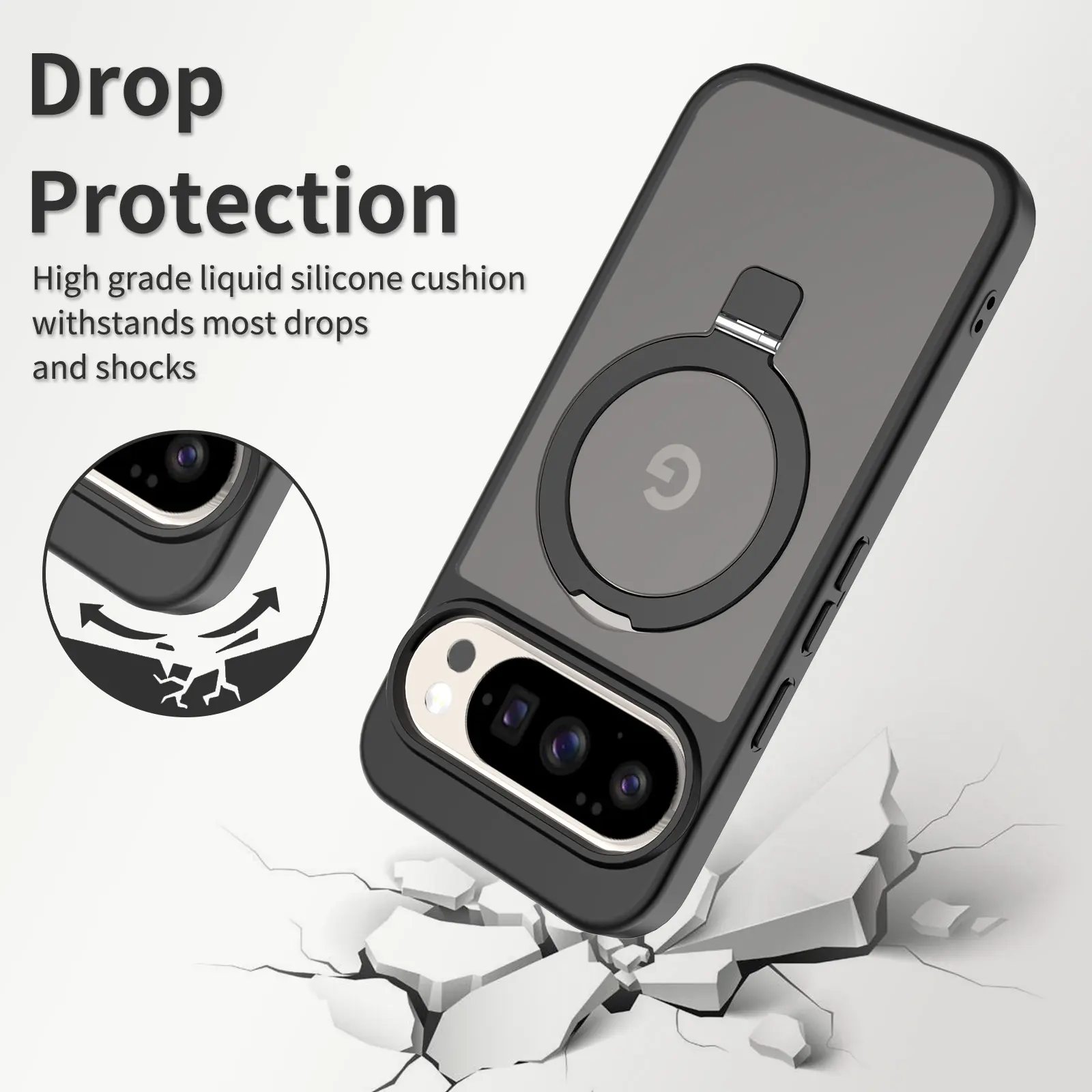 Hybridskal Magnetic Ring Google Pixel 11 Pro XL Svart