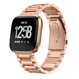 Metalliranneke Fitbit Versa 2/Versa Ruusukulta