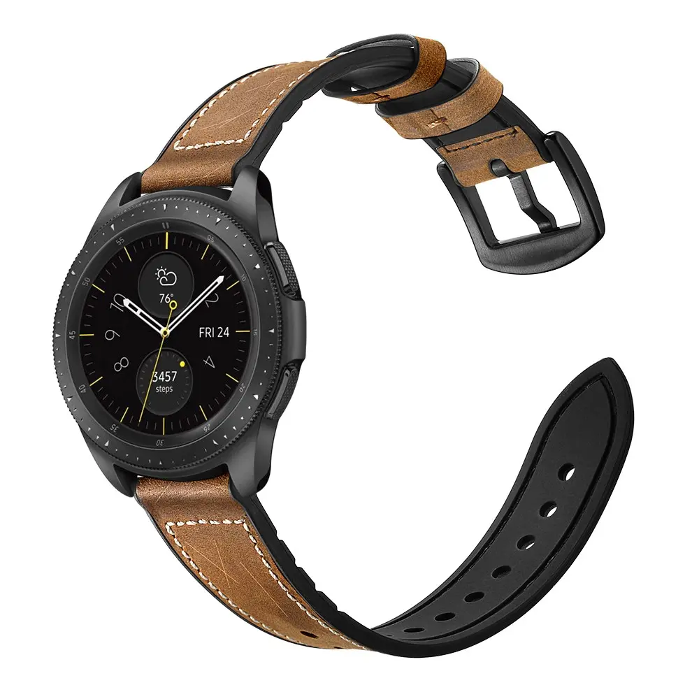 Premium Läderarmband Samsung Galaxy Watch 5 Pro 45mm Brun