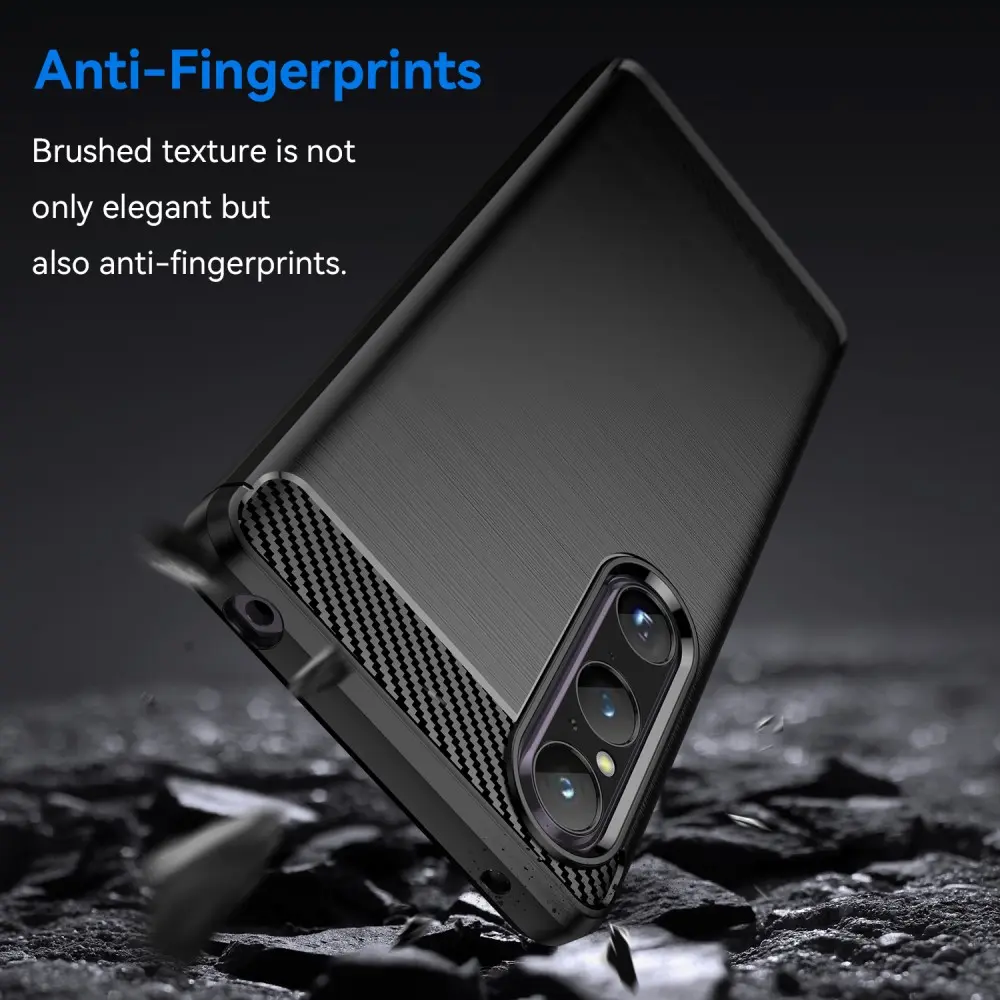 Sony Xperia 1 V Skal TPU Brushed Svart