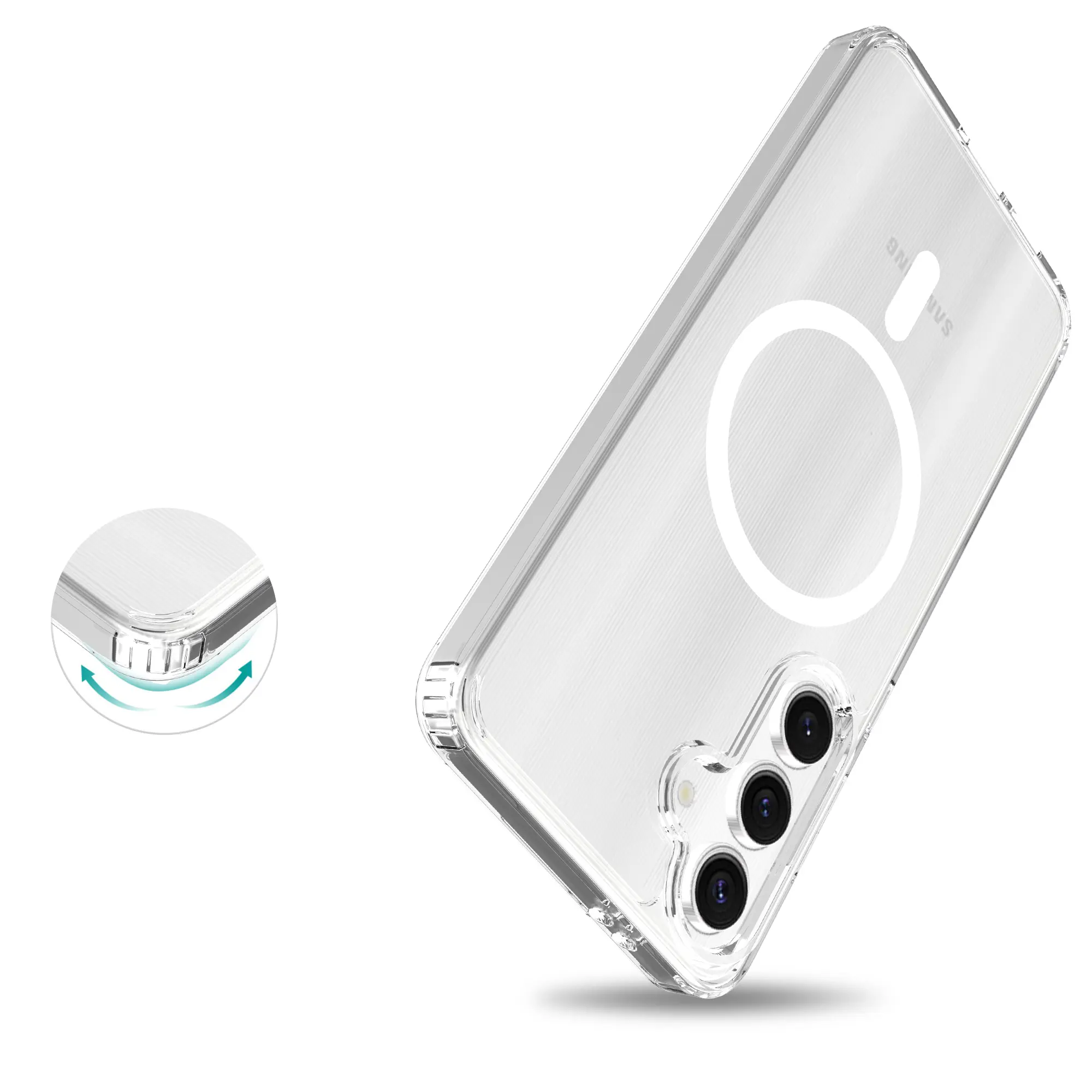 Hybridskal MagSafe Samsung Galaxy S24 FE Genomskinlig