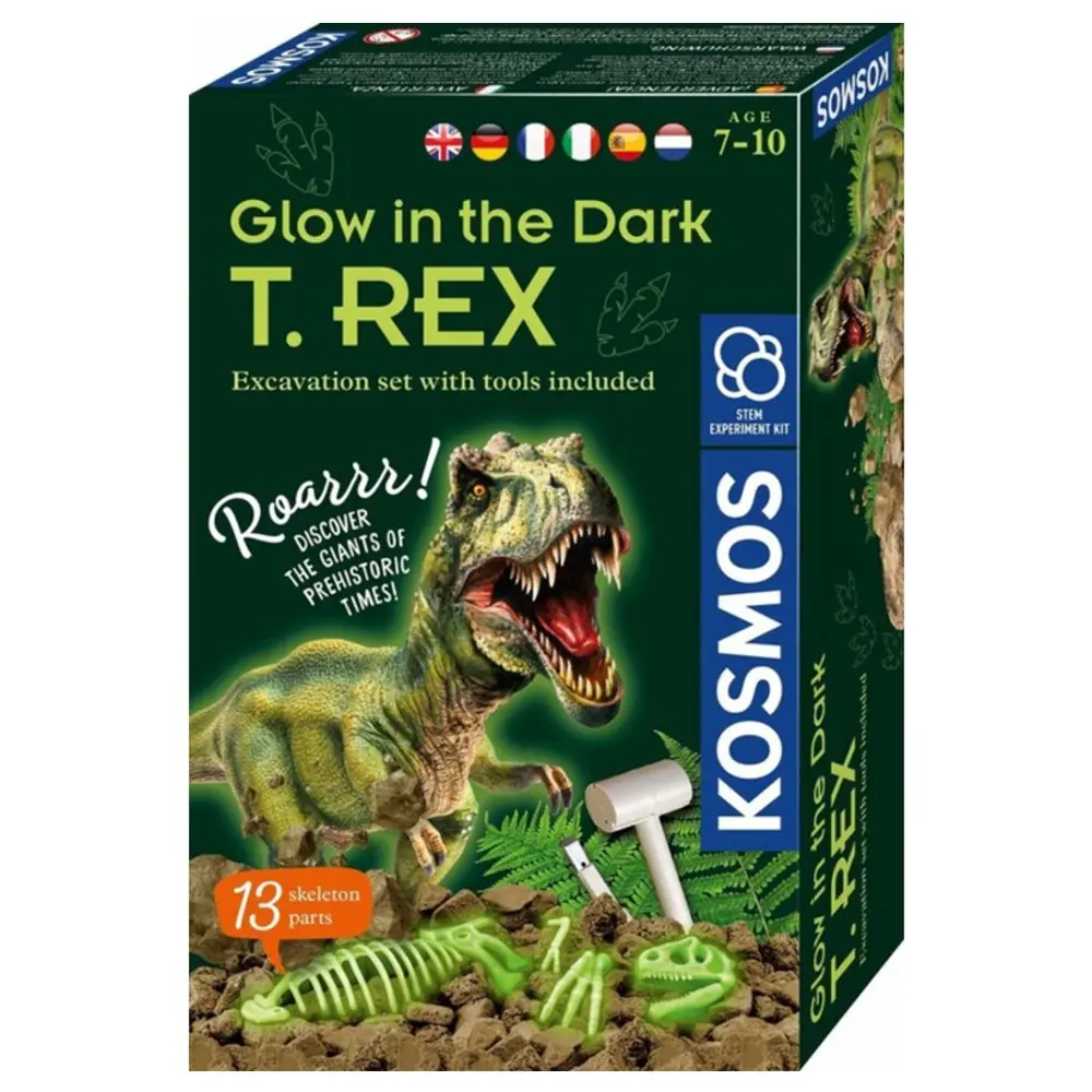 Pimeässä hohtava T-Rex - kokeilusetti
