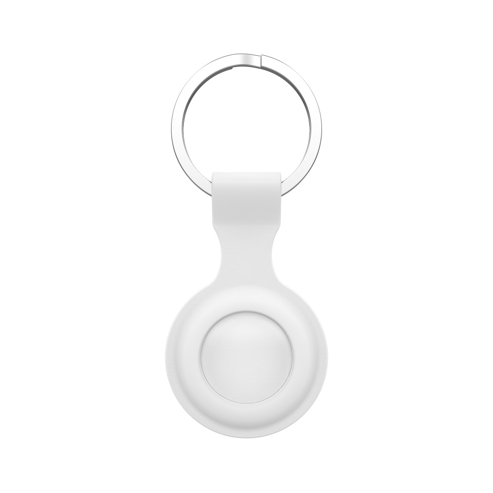 Apple AirTag Nøkkelring med silikondeksel, Hvit
