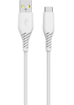 USB-A - USB-C Kaapeli 2m Valkoinen