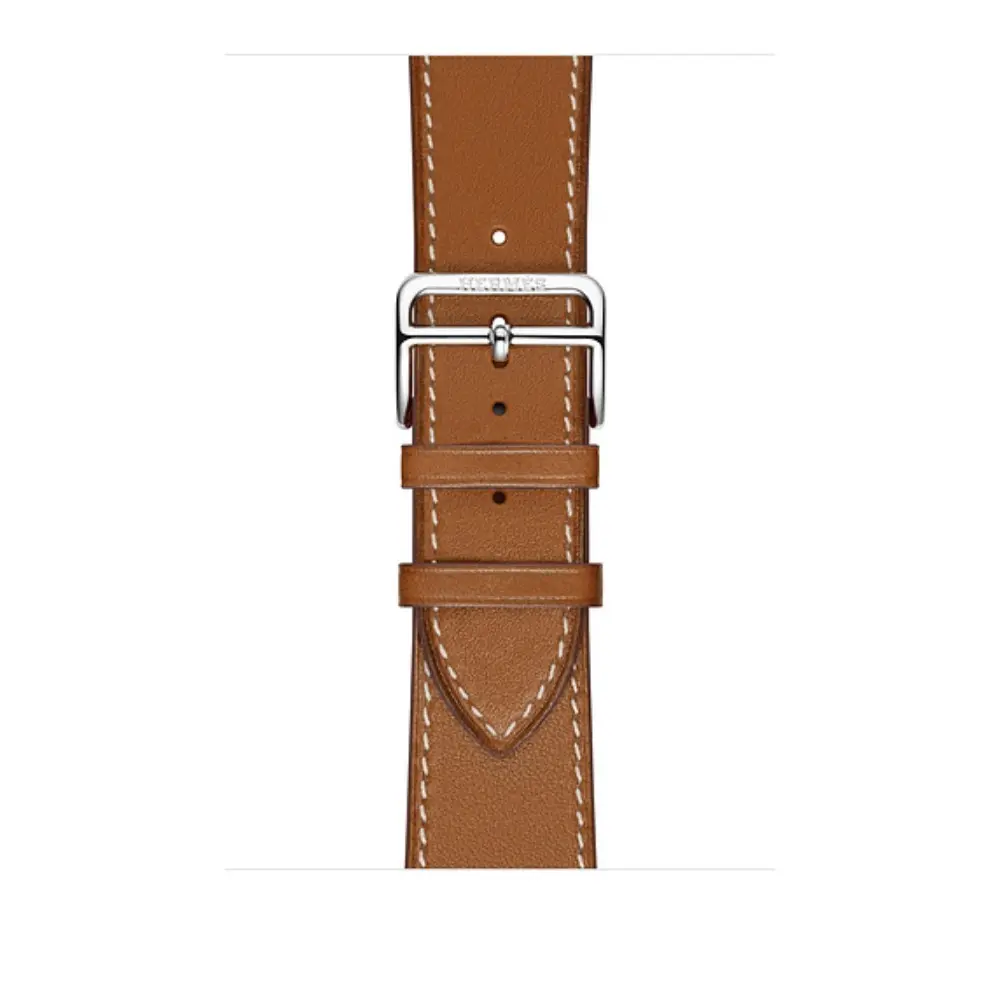 Läderarmband Apple Watch Series 10 42mm Cognac