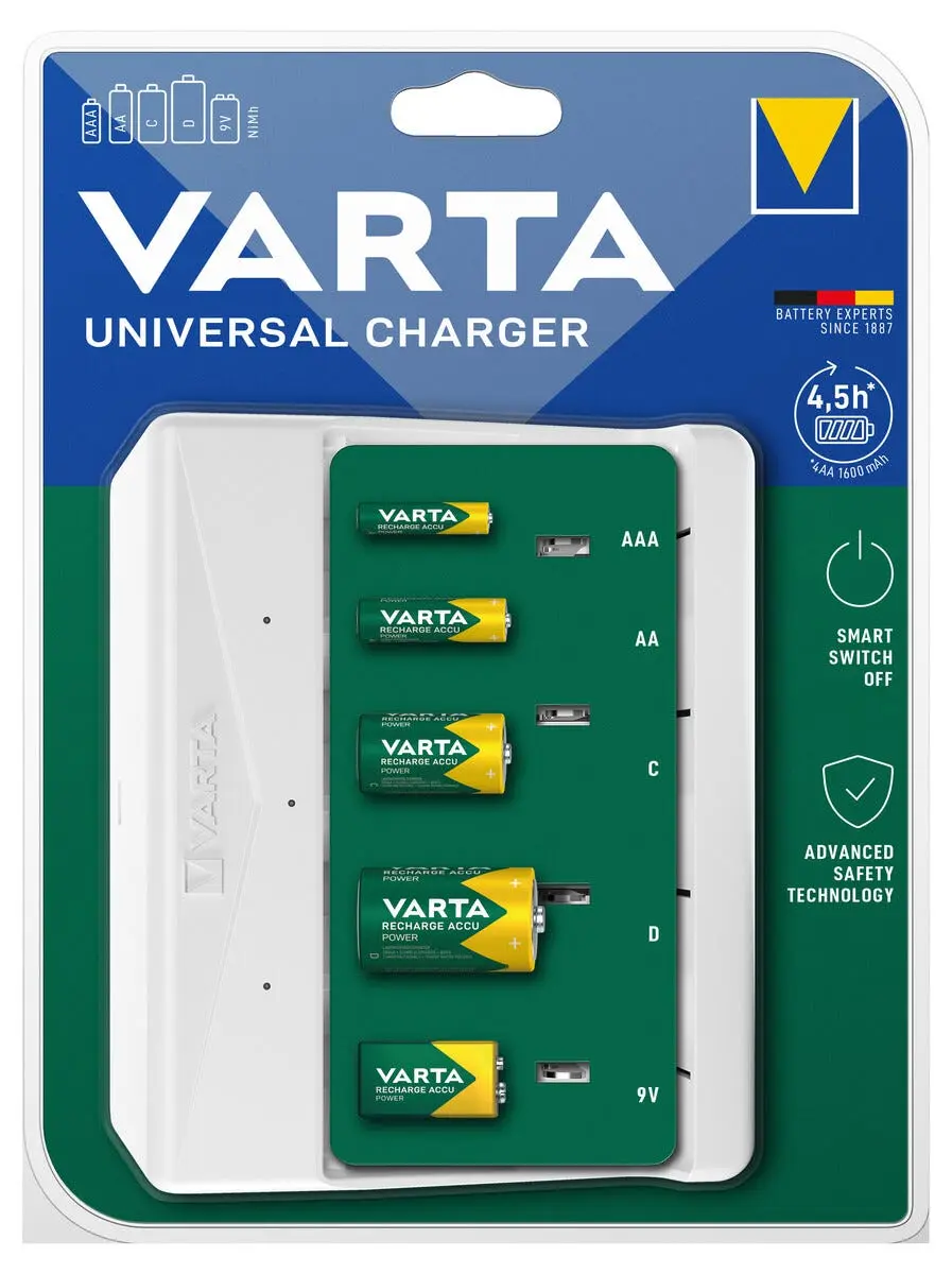 Universal batteriladdare 5-i-1