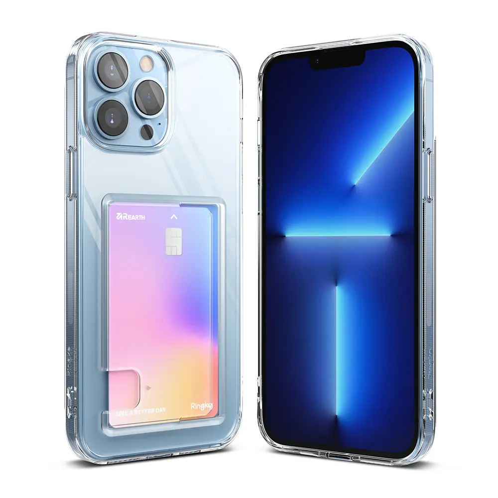 iPhone 13 Pro Max Fusion cover med kortholder, Gennemsigtig